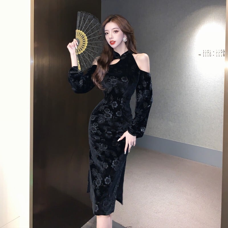 【dress】女性力を高める～オフショルダーワンピース　M17504