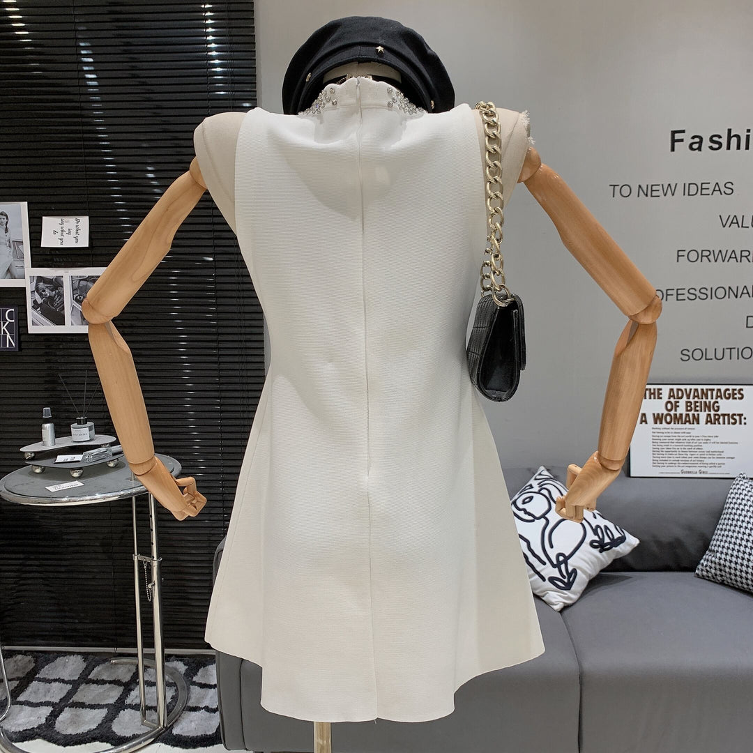 【dress】ビジューノースリーブワンピース　M29969