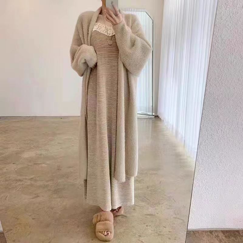 【outer】ロング丈ニットカーデ　M26868