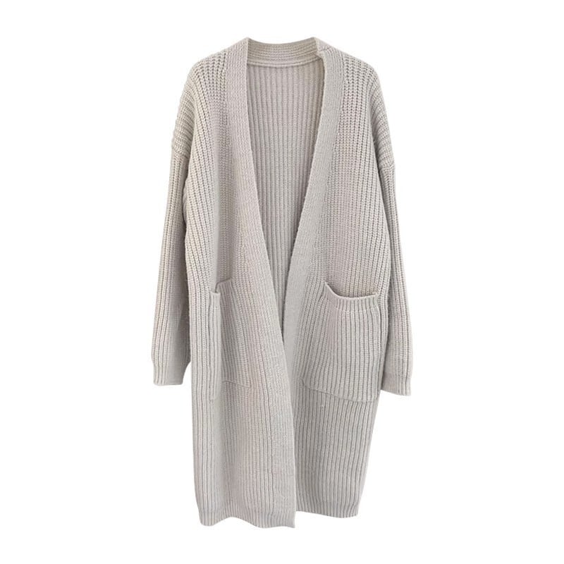【outer】ロング丈Vネックニットカーディガン　M17819