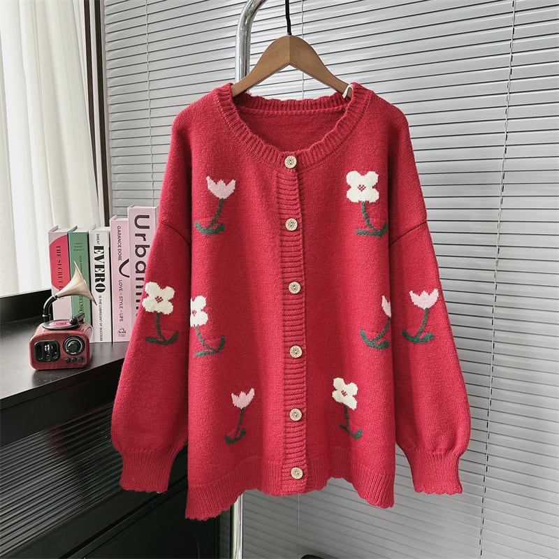 【outer】ジャカードニットカーデ　M26876