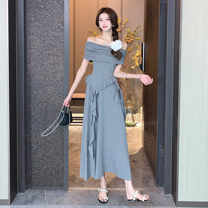 【set】不規則 イレギュラーTシャツ×スカートセット　M24767