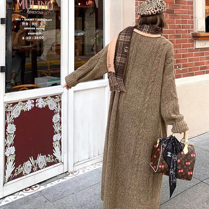 【dress】ロングニットワンピース Q7697