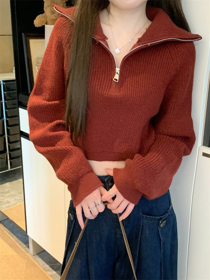 【tops】ファスナーニットセーター　M28416