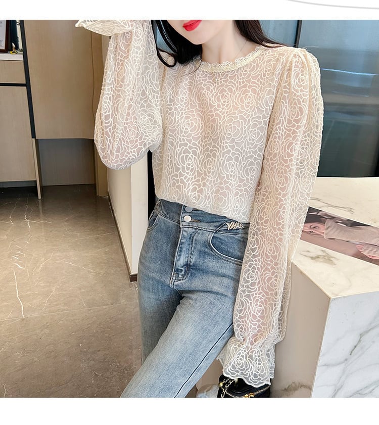 【tops】レースシャツトップス　M20983