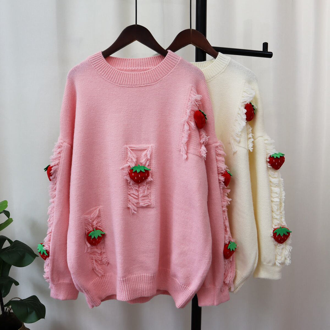 【tops】クルーネックニットセーター　M18922