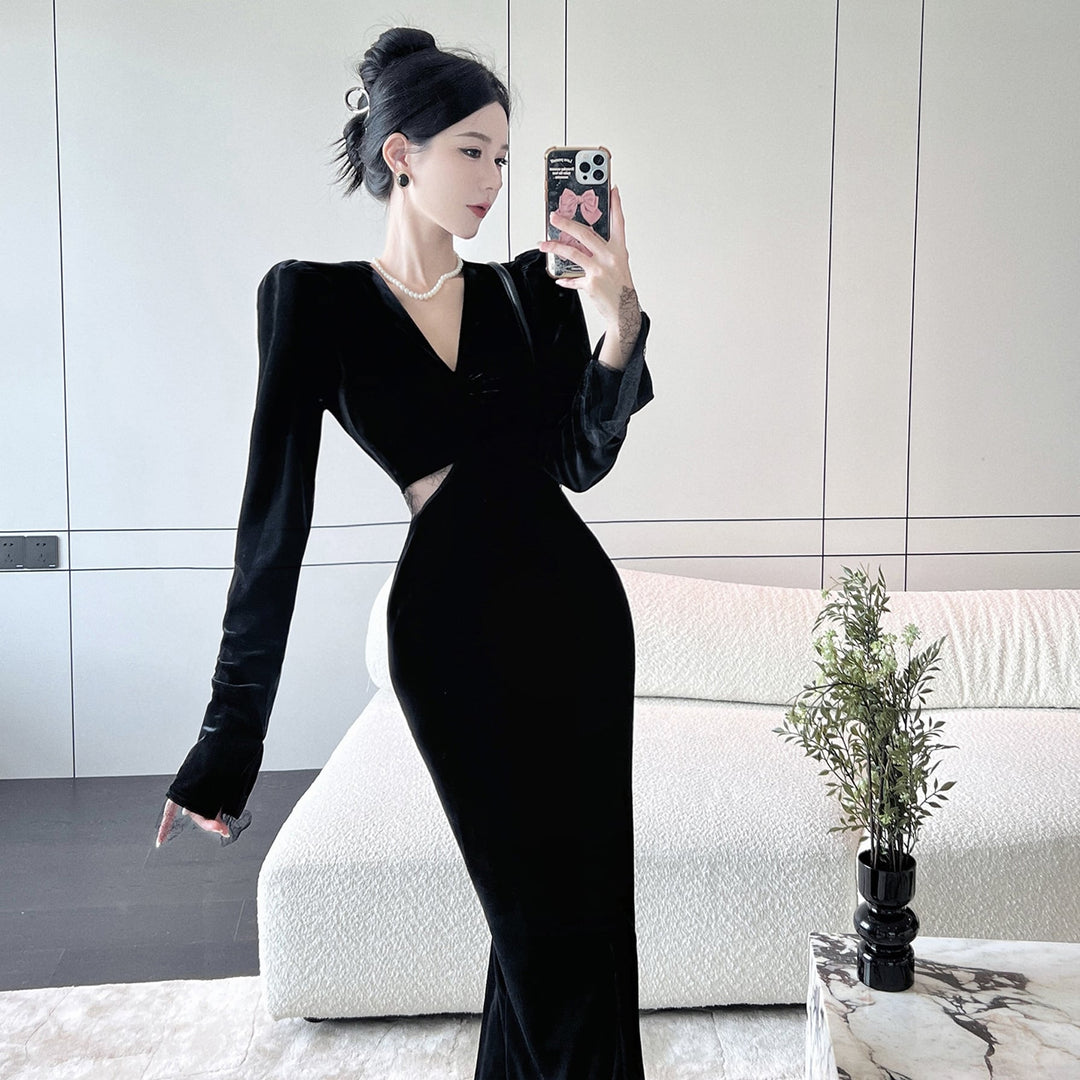 【dress】レース切り替えデートワンピース　M27255