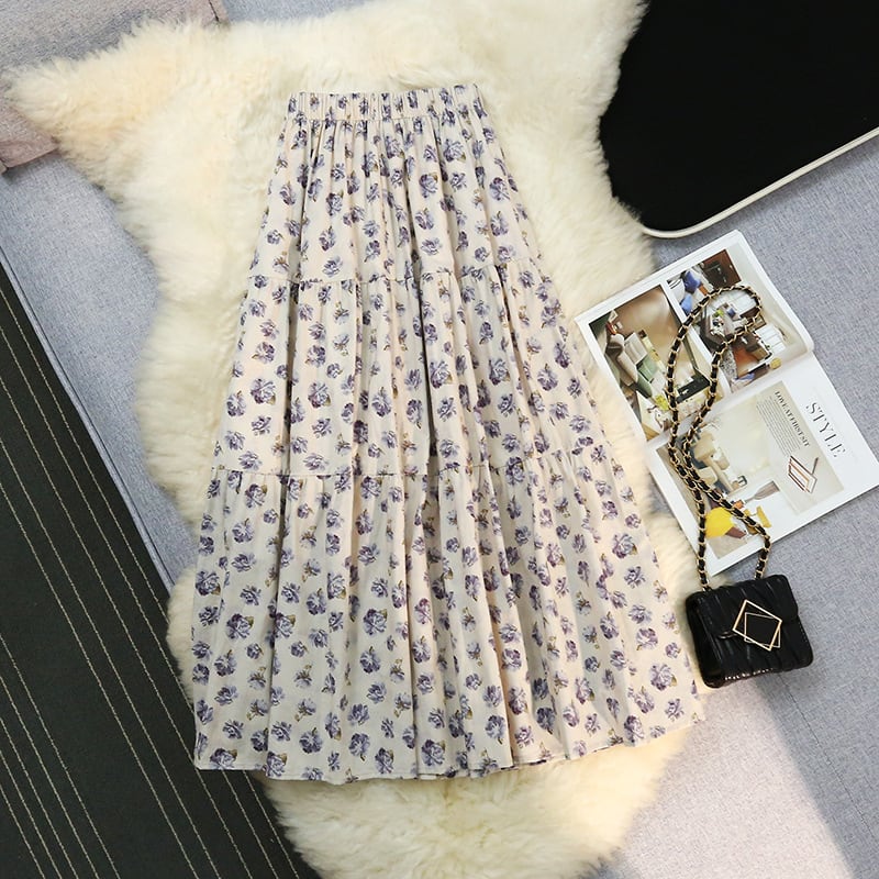 【bottoms】プリントスカート　M23939