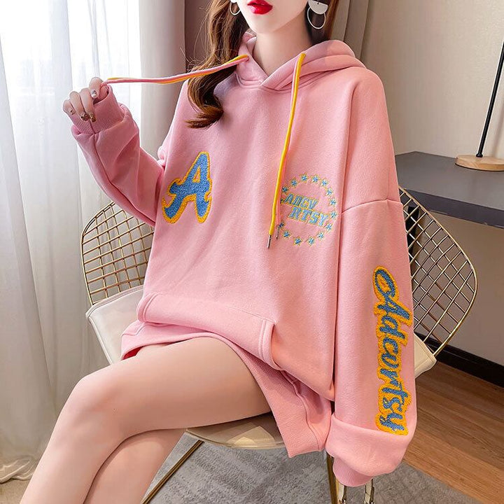 【tops】刺繍フーディーパーカー　M18641