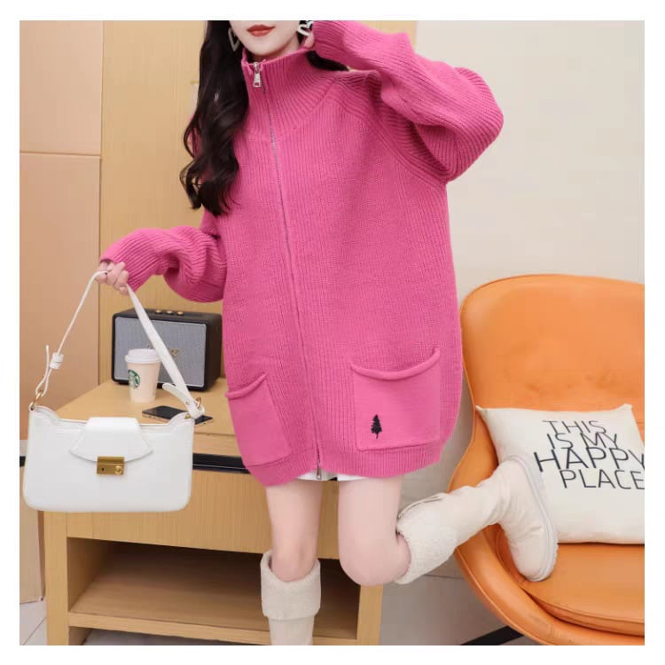 【outer】ファスナーニットカーデ　M27547
