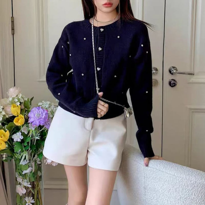 【outer】ビジューニットカーデ　M26285