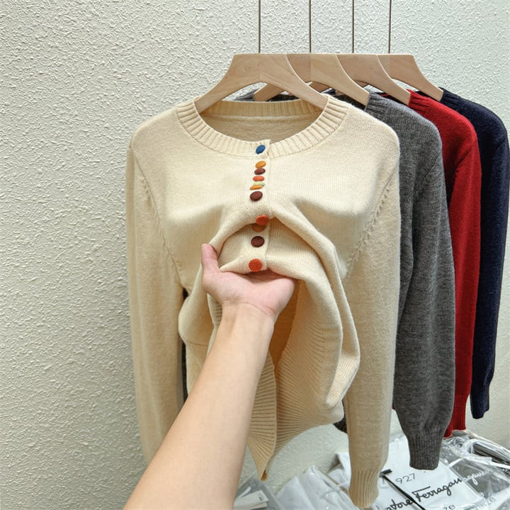 【outer】ボーダー柄デザインニットカーデ　M26814