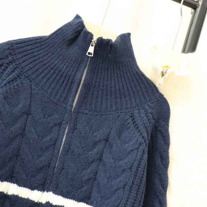 【outer】ファスナーニットカーデ　M26994