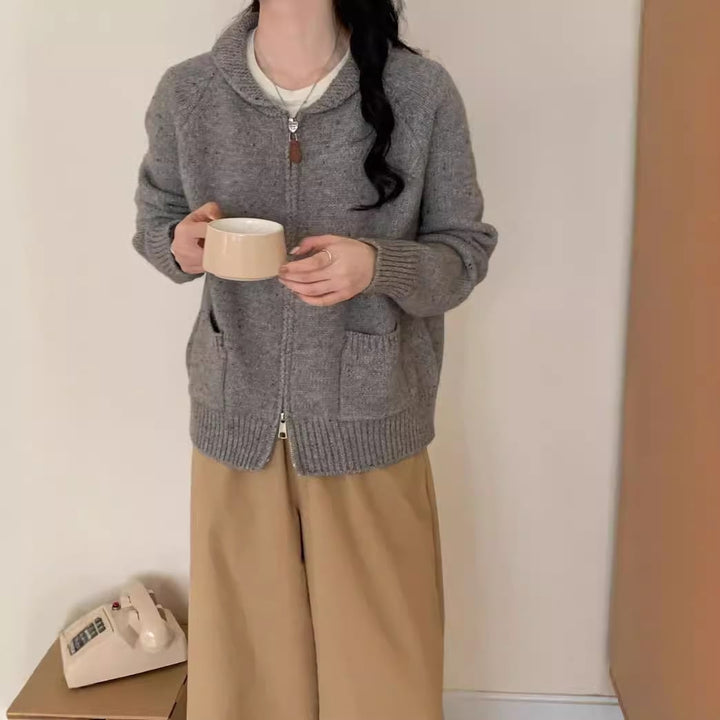 【outer】Wジップニットカーデ　M25904