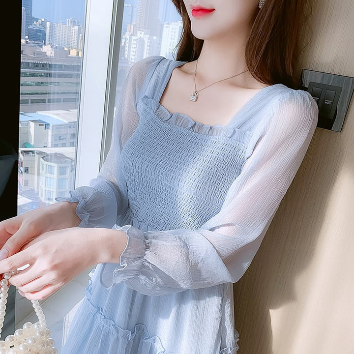 【dress】好感度UPエレガント切り替えデートワンピース　M17219