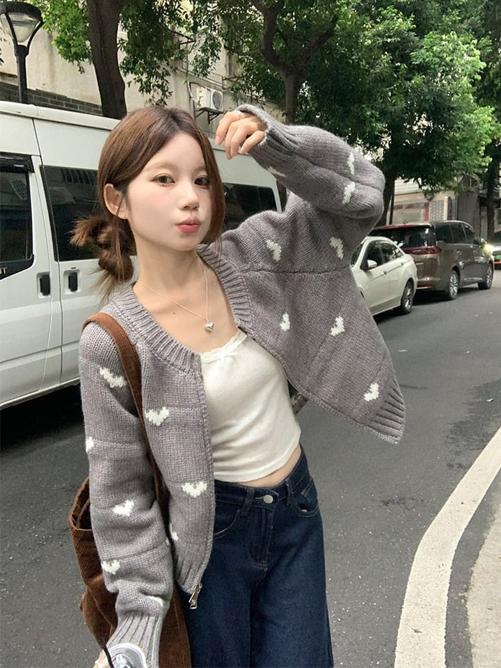 【outer】ファスナーニットカーデ　M26351
