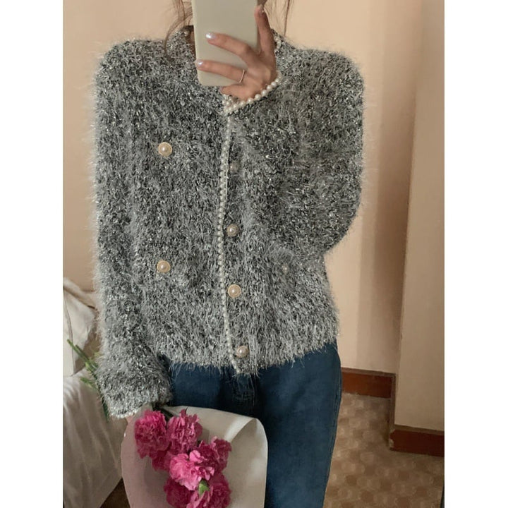 【outer】パールニットカーデ　M26667