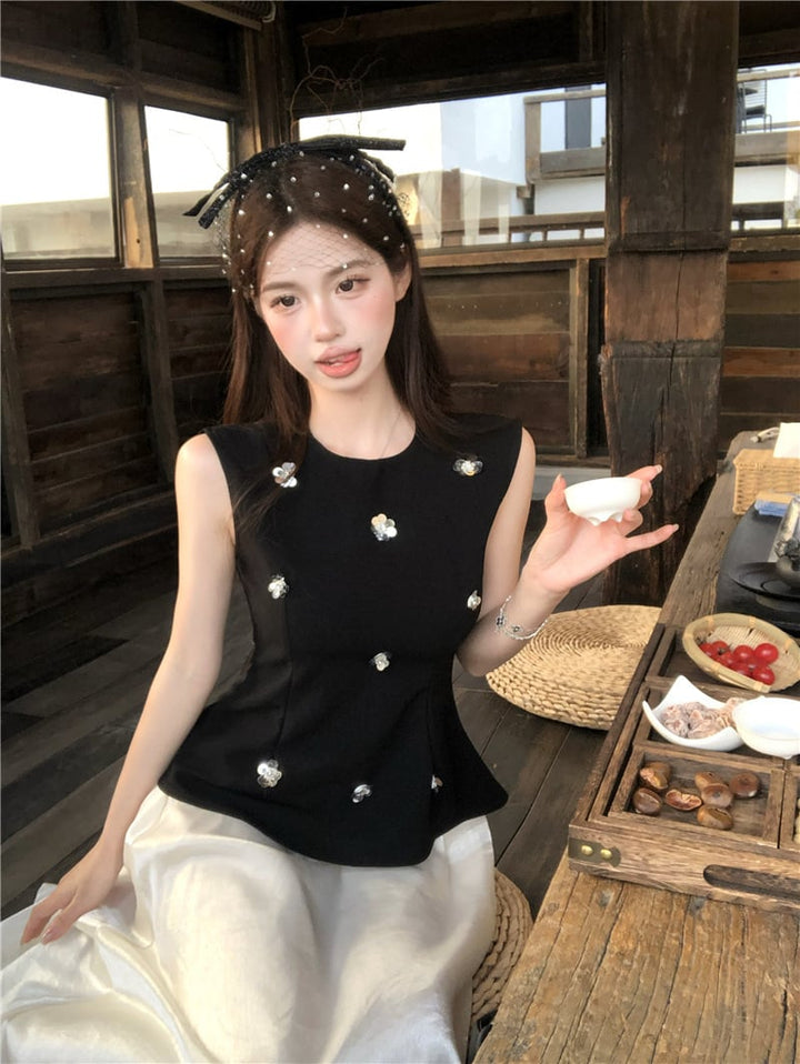 【set】ノースリーブトップス×スカートセット　M29573
