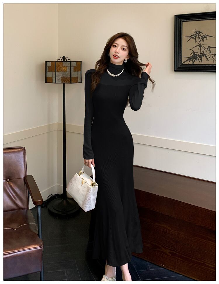【dress】ハイネックニットワンピース　M28304