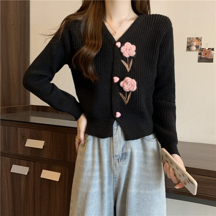 【outer】Vネックニットカーデ　M18128