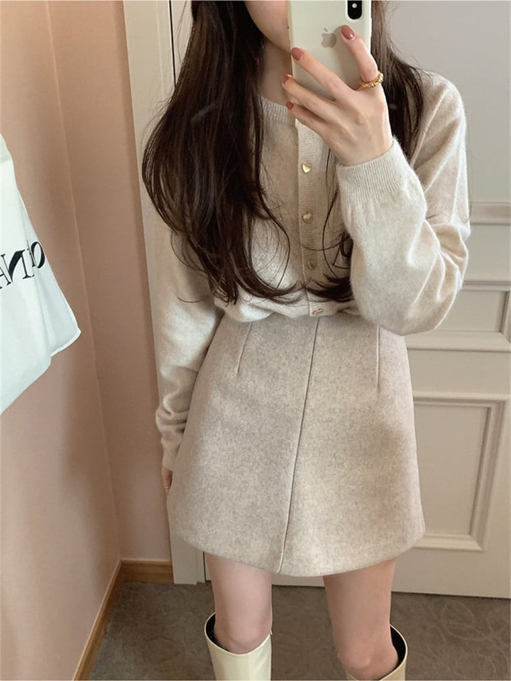 【outer】ニットカーデ　M25958