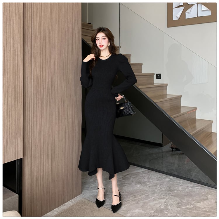 【dress】マーメイドニットワンピース　M18201