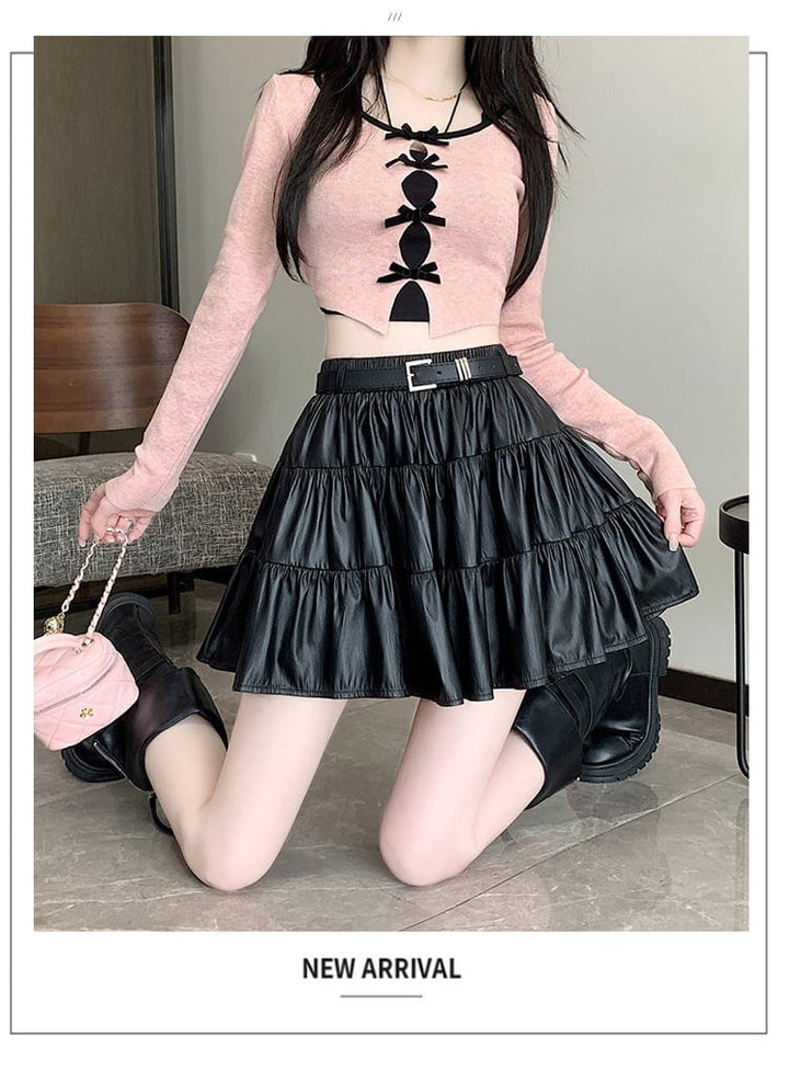 【bottoms】PUスカート　M25628