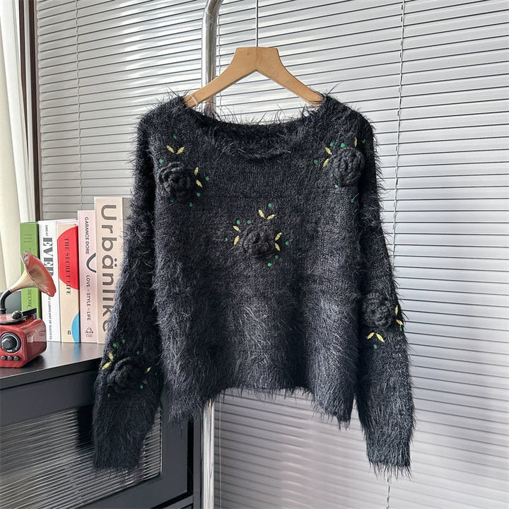 【tops】クルーネックニットセーター　M18277