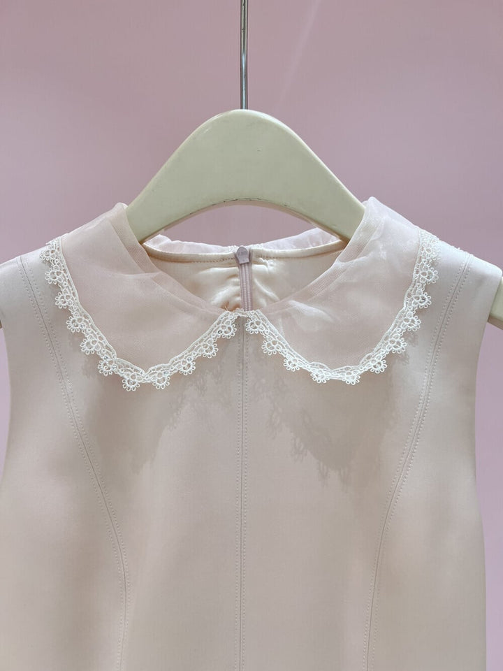 【dress】バックリボンレースドッキングミニワンピース　N3535