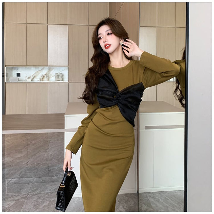 【dress】リボン付きデートワンピース　M18186