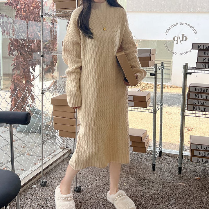 【dress】無地ニットワンピース　M18235