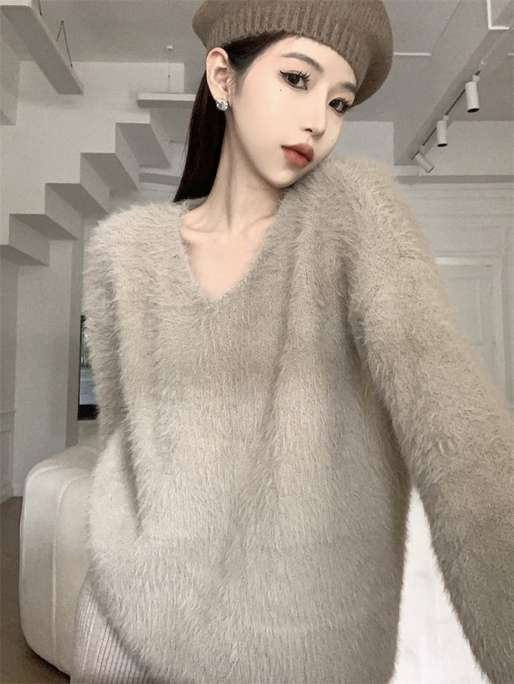 【tops】Vネックニットセーター　M27946