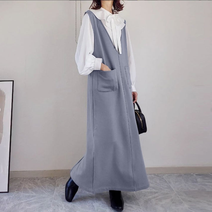 【dress】Vネックベストワンピース　M28037