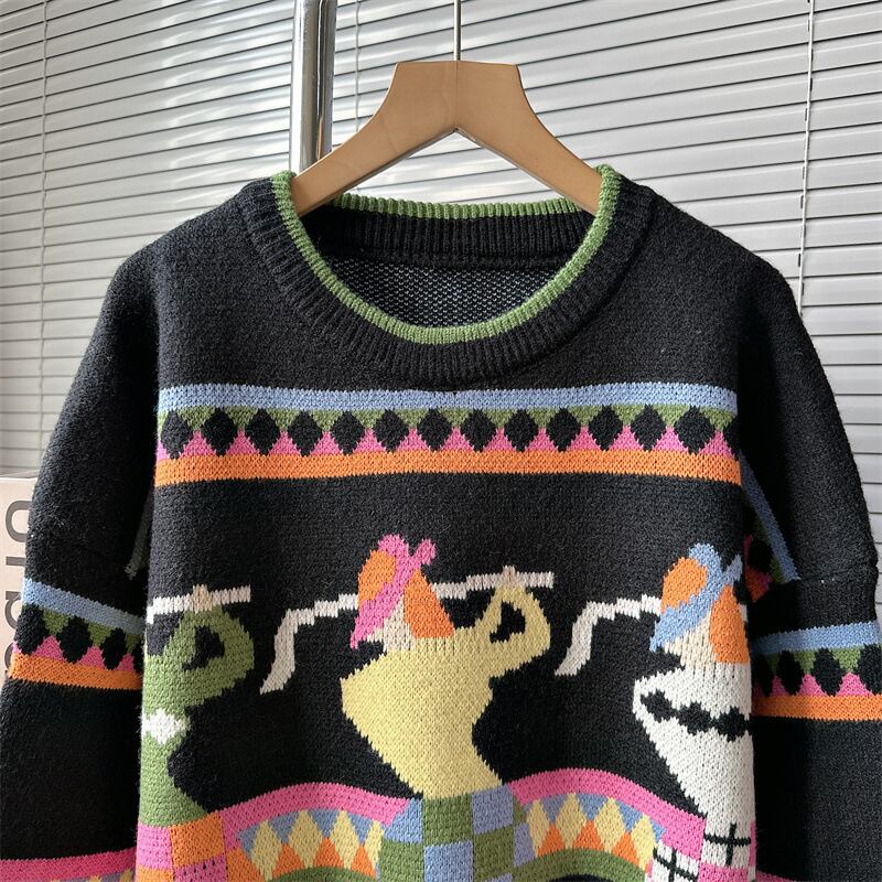 【tops】クルーネックニットセーター　M18994