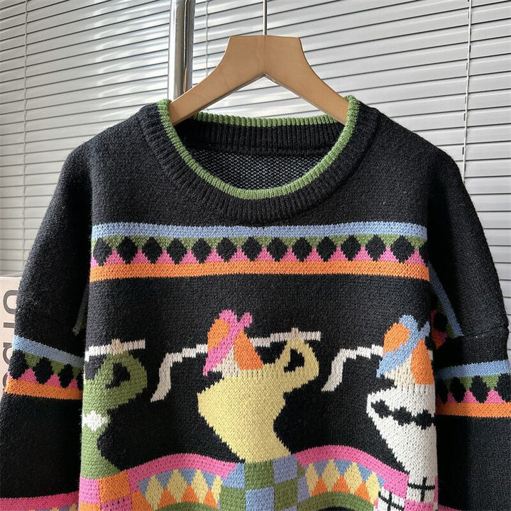 【tops】クルーネックニットセーター　M18994