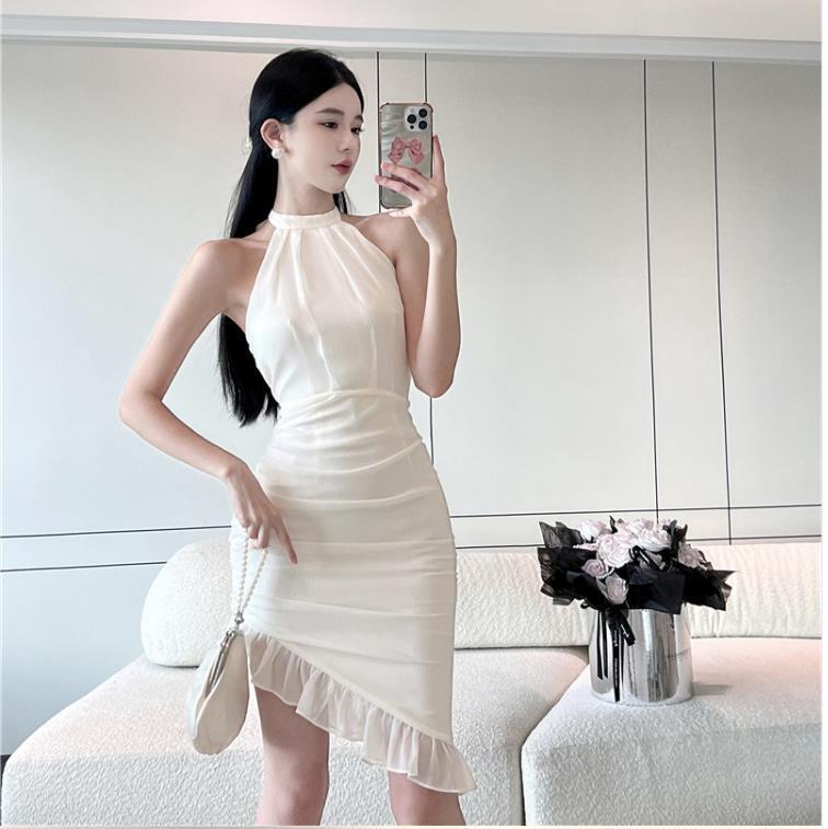 【dress】フリル不規則 イレギュラーセクシーワンピース　M16890
