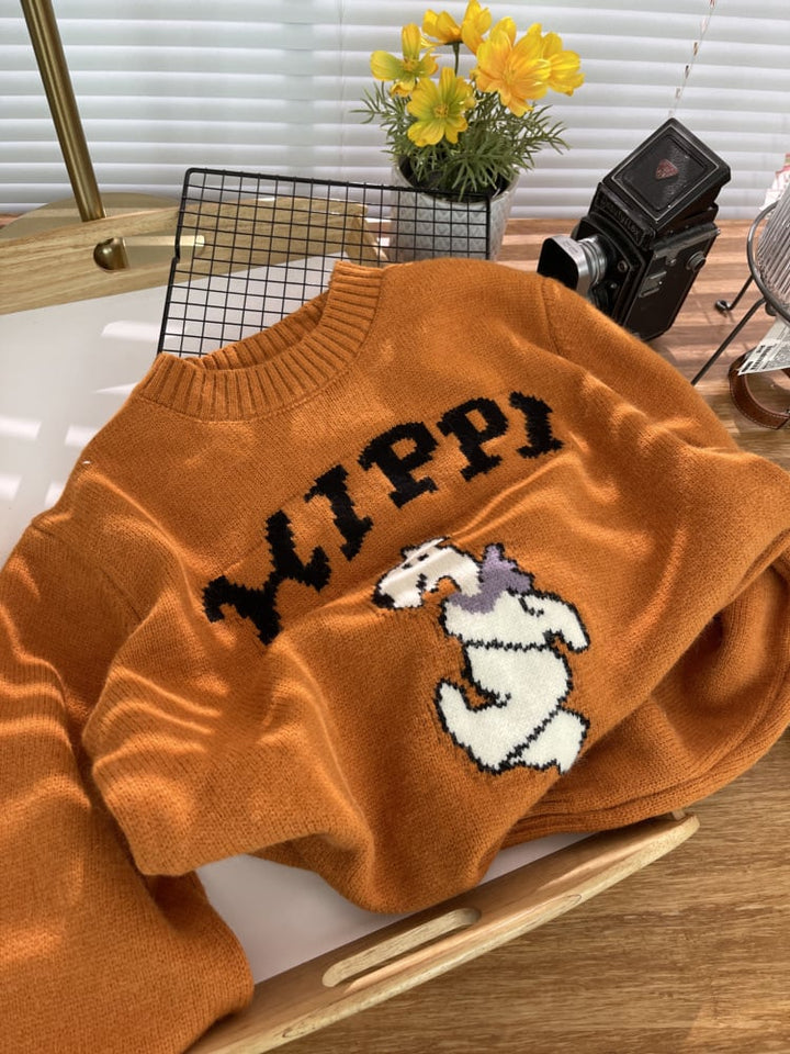 【tops】ジャカードニットセーター　M26686