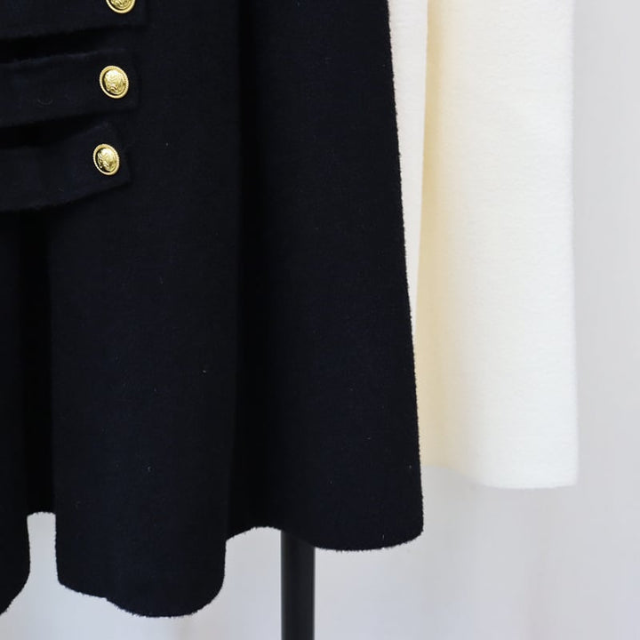 【outer】ボタンデザインケープコート　M26120
