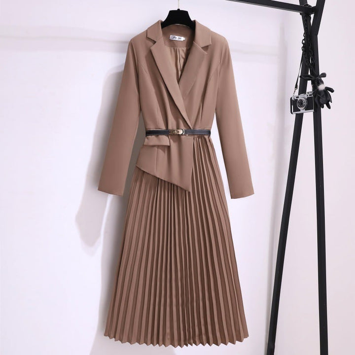 【dress】プリーツ切り替えフォーマルワンピース　M17713