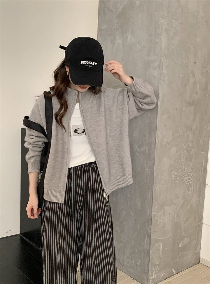 【outer】Wジップニットカーデ　M25985