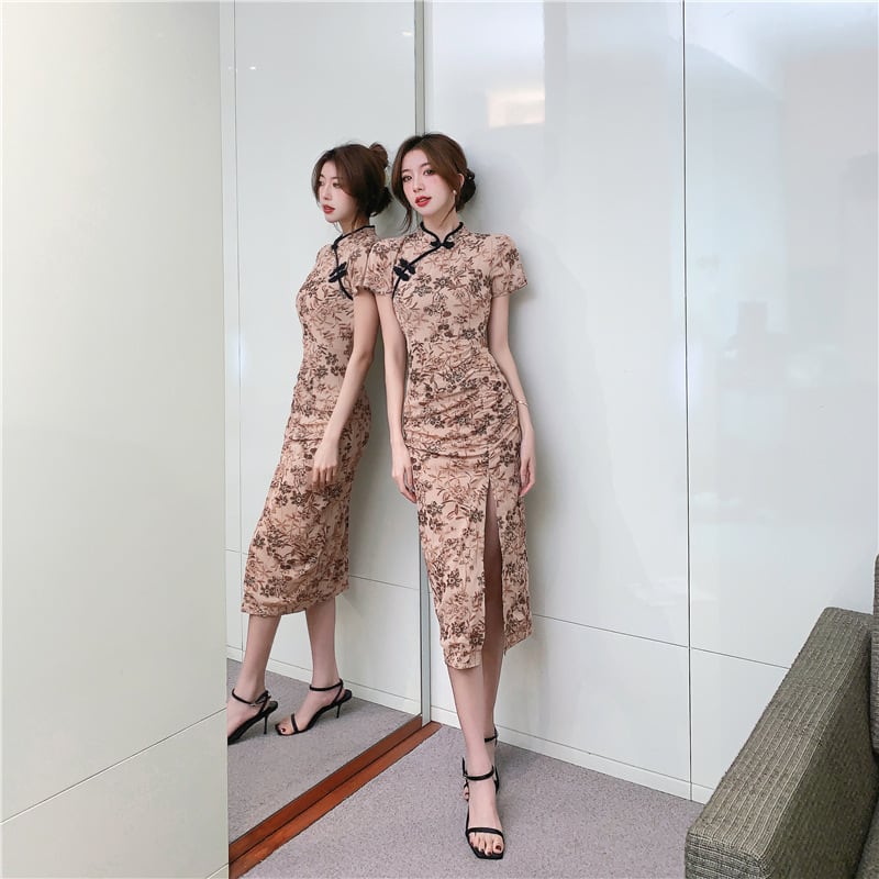 【dress】絶対欲しいエレガントスリットデートワンピース　M16800