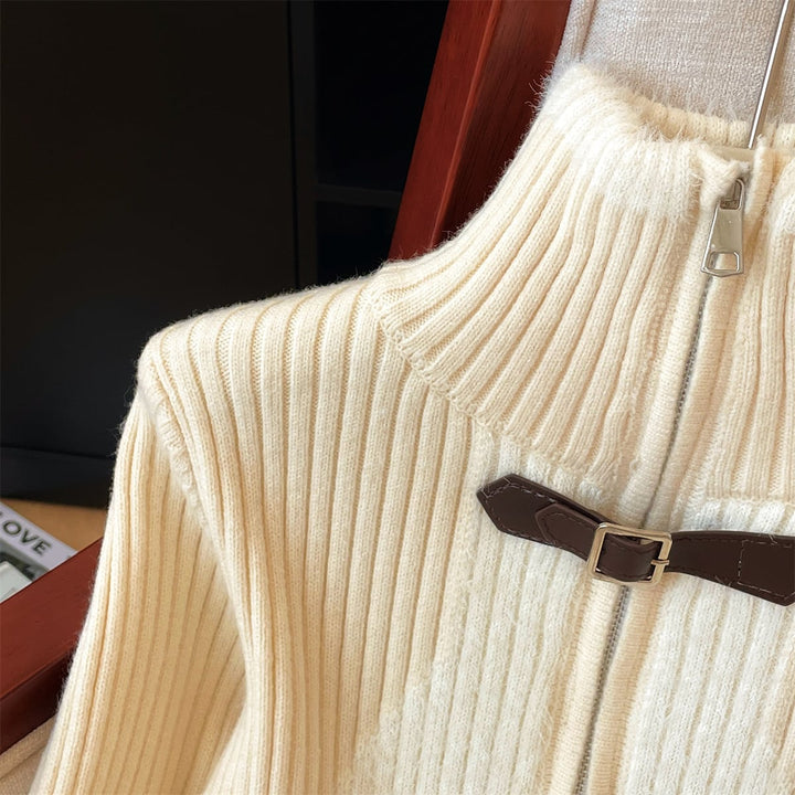 【outer】ファスナーニットカーデ　M29163