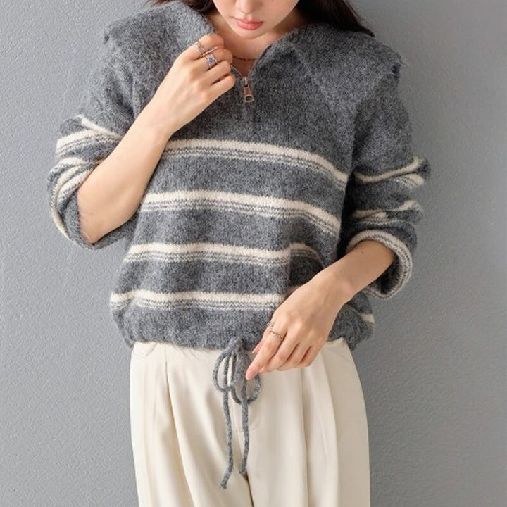 【tops】Vネックニットトップス Q7078
