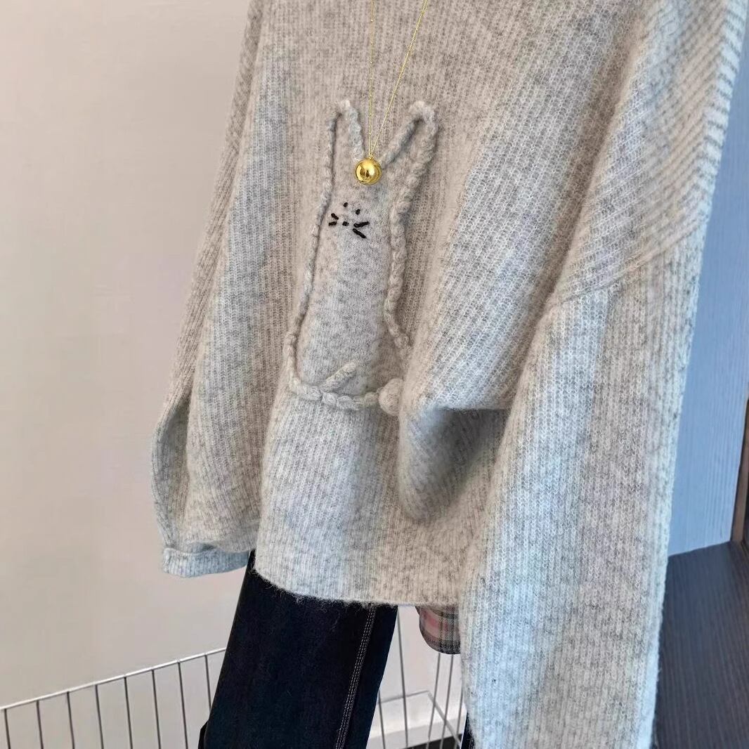 【tops】クルーネックニットセーター　M29158