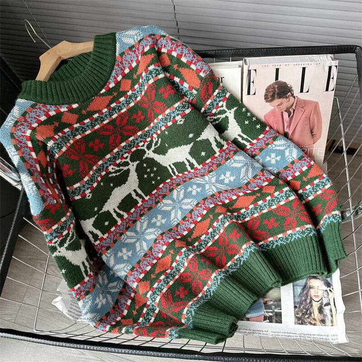 【tops】クルーネックニットセーター　M18559