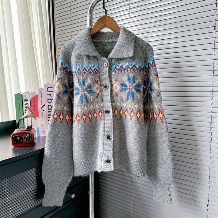 【outer】ジャカードニットカーデ　M26165
