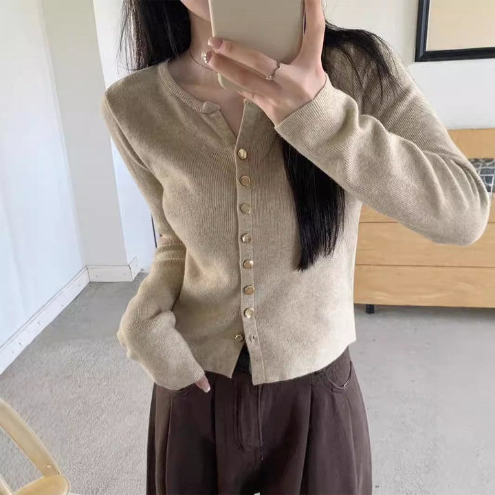 【outer】無地ニットカーデ　M26431
