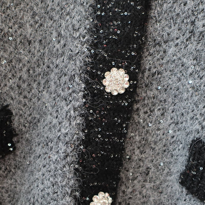【outer】スパンコールニットカーデ　M27902