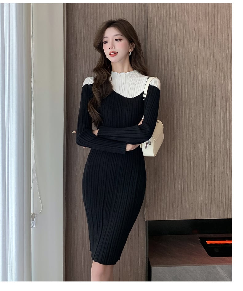 【dress】人気アイテム ! ニットワンピース人気デザイン　M17601