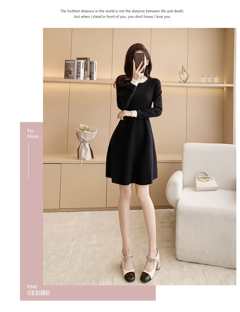 【dress】輝いて超人気 ! エレガントニットワンピース　M17472